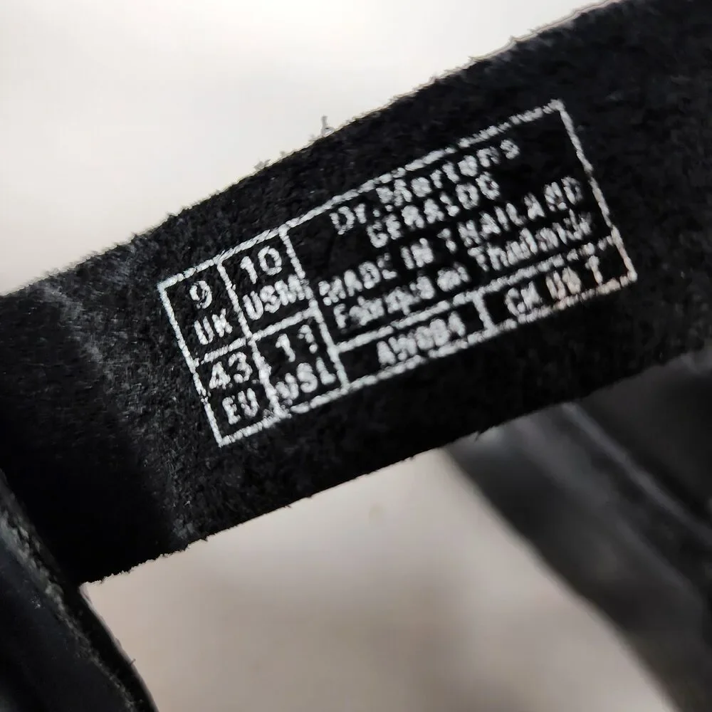 Dr Martens Geraldo Gladiator Sandals Black Leather Mens 10 Womens 11 EUC - Picture 8 of 11